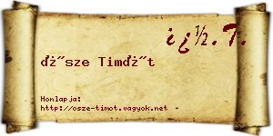 Ősze Timót névjegykártya